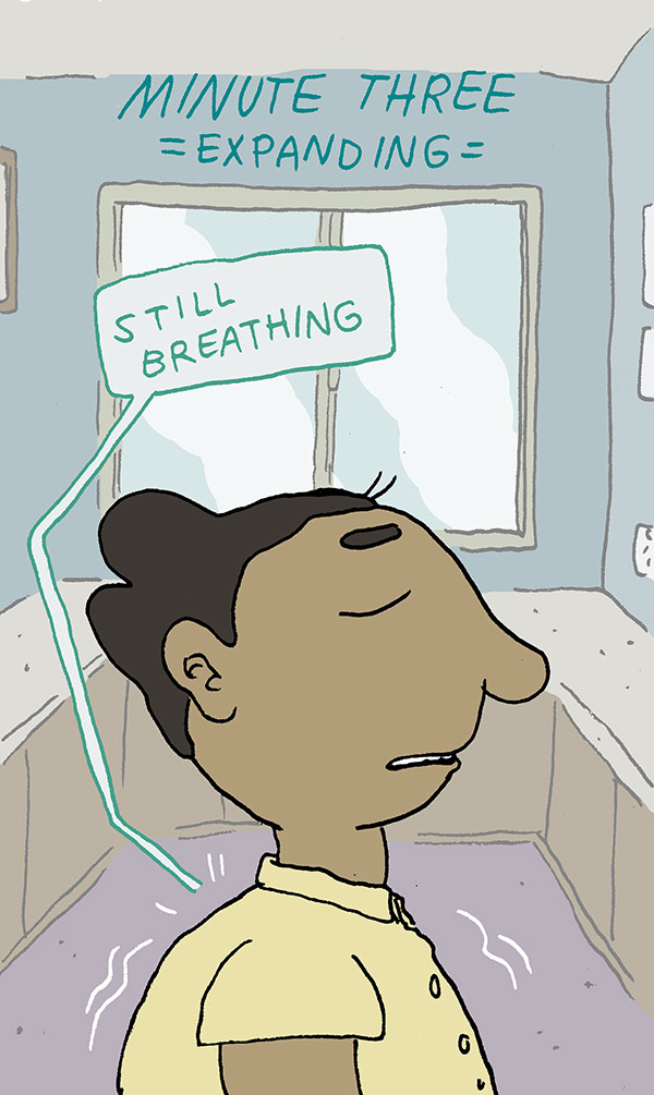 Dealing with depression - three-minute breathing comic panel 9